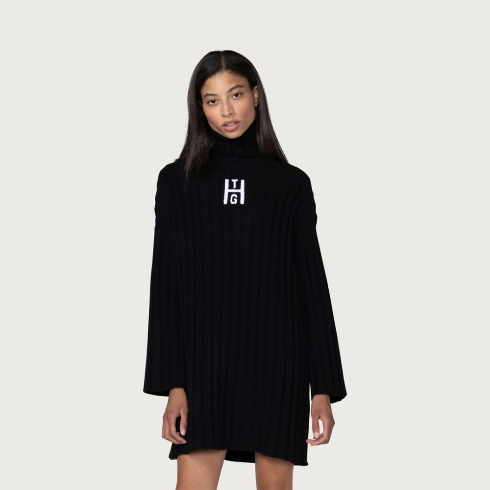 HONOR THE GIFT WOMEN FRESHMAN TURTLE NECK DRESS (BLACK)